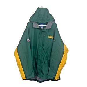 NFL Reebok Team Apparel On Field Green Bay Packers Starter Jacket Green Men 2XL